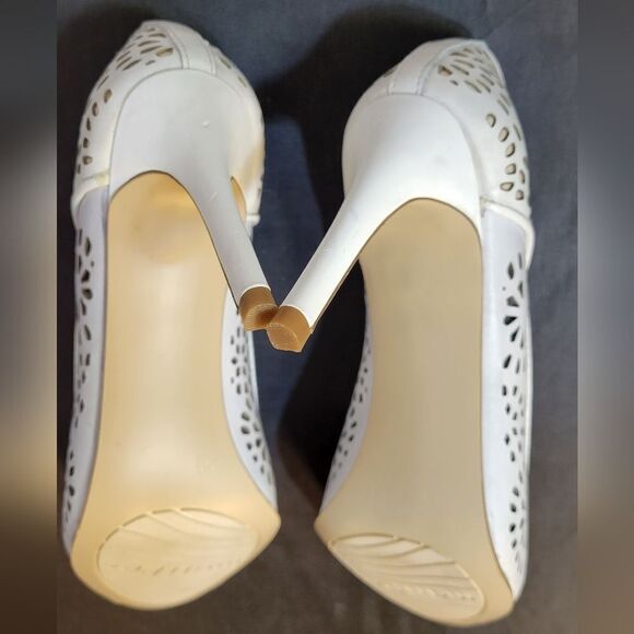 BRAND NEW MARIPE HIGH HEEL STILETTOS PEEP TOE LEATHER SLIP-ON CUTOUT DESIGN SHOE - Picture 8 of 15